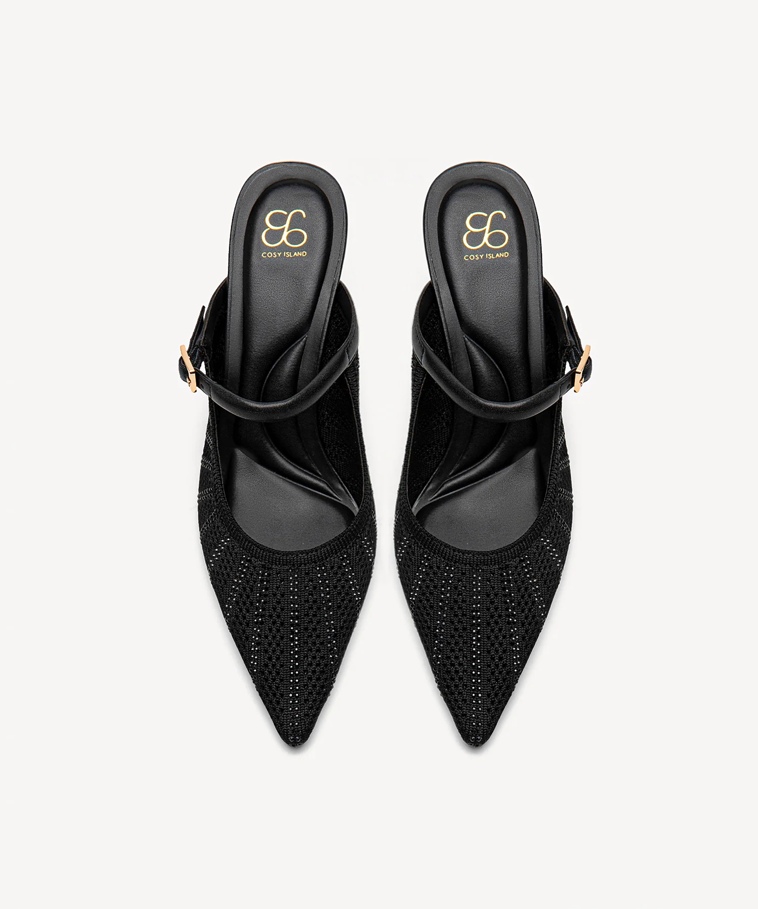 Twinkling Knit Pointed Toe Heeled Mule - Image 8